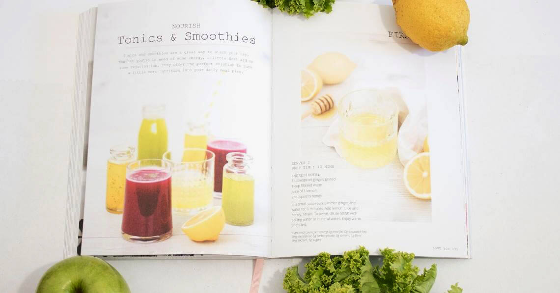 Recipe book for homemade smoothies and tonics