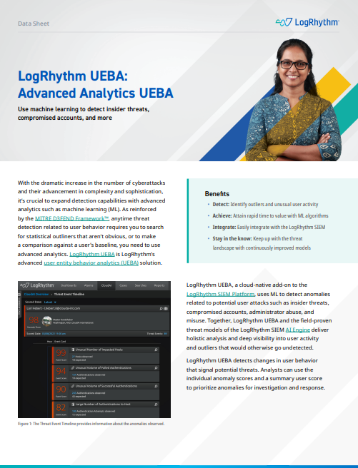 LogRhythm UEBA: Advanced Analytics UEBA 