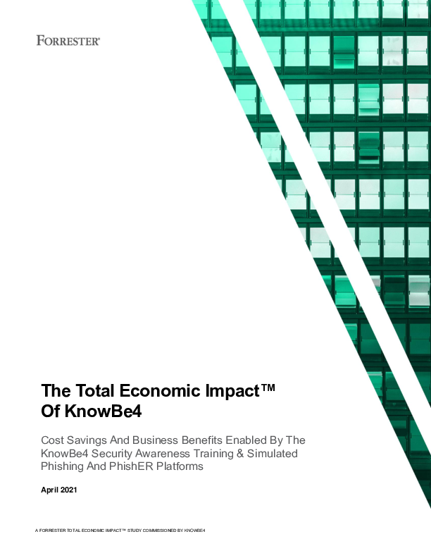 Forrester TEI Study: ROI and Combined Benefits of KnowBe4 & PhishER