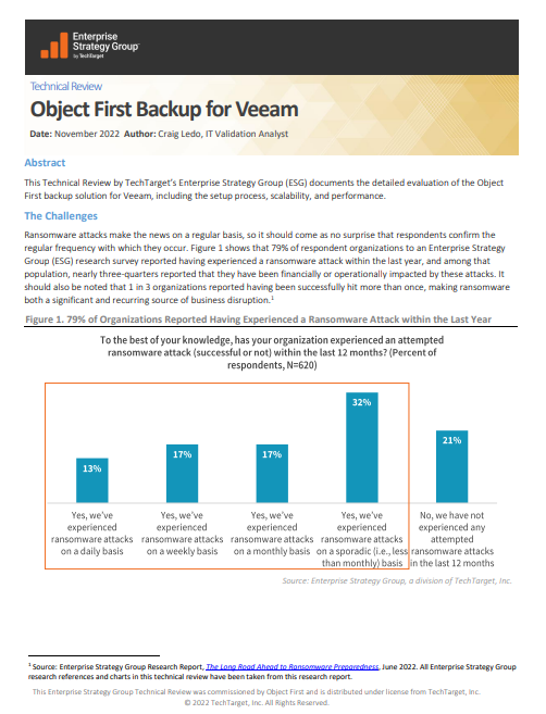 Object First Backup for Veeam