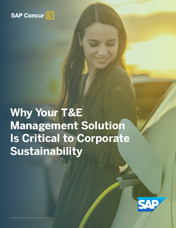 Why Your T&E Management Solution Is Critical to Corporate Sustainability