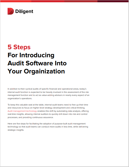 5 Steps  For Introducing  Audit Software Into Your Organization