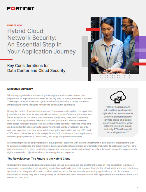 Hybrid Cloud Network Security:  An Essential Step in Your Application Journey