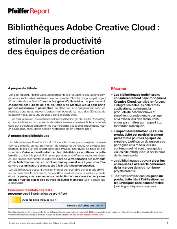 Bibliothèques Adobe Creative Cloud : stimuler la productivité  des équipes de création