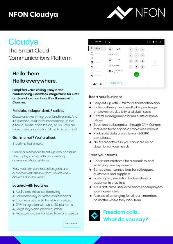 Cloudya: The Smart Cloud Communications Platform