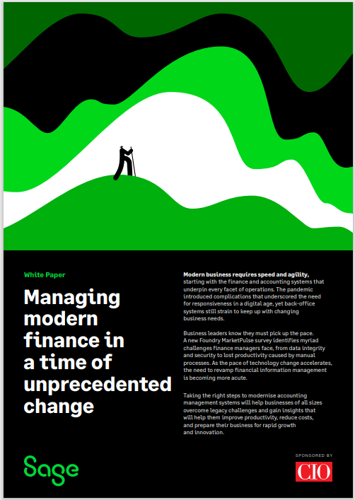 Managing  modern  finance in  a time of  unprecedented  change