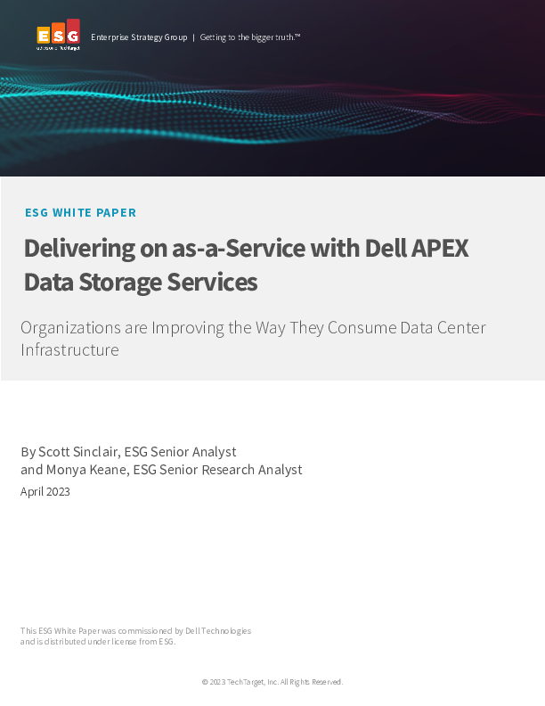 Delivering on as-a-Service with Dell APEX Data Storage Services