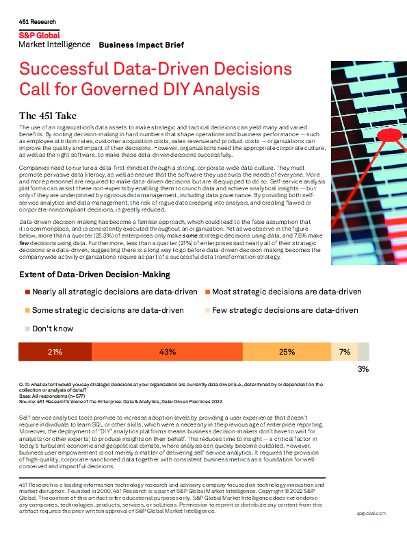 Successful Data-Driven Decisions Call for Governed DIY Analysis