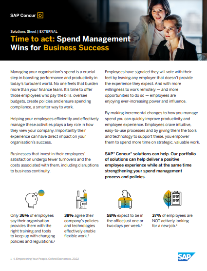 Time to act: Spend Management Wins for Business Success