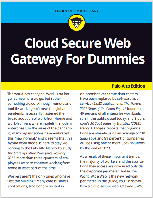 Cloud Secure Web Gateway For Dummies