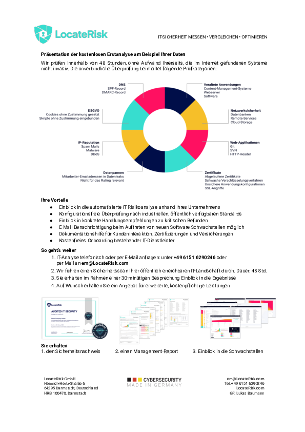 Gratis IT-Security-Check: Präsentation der Analyse am Beispiel Ihrer Daten