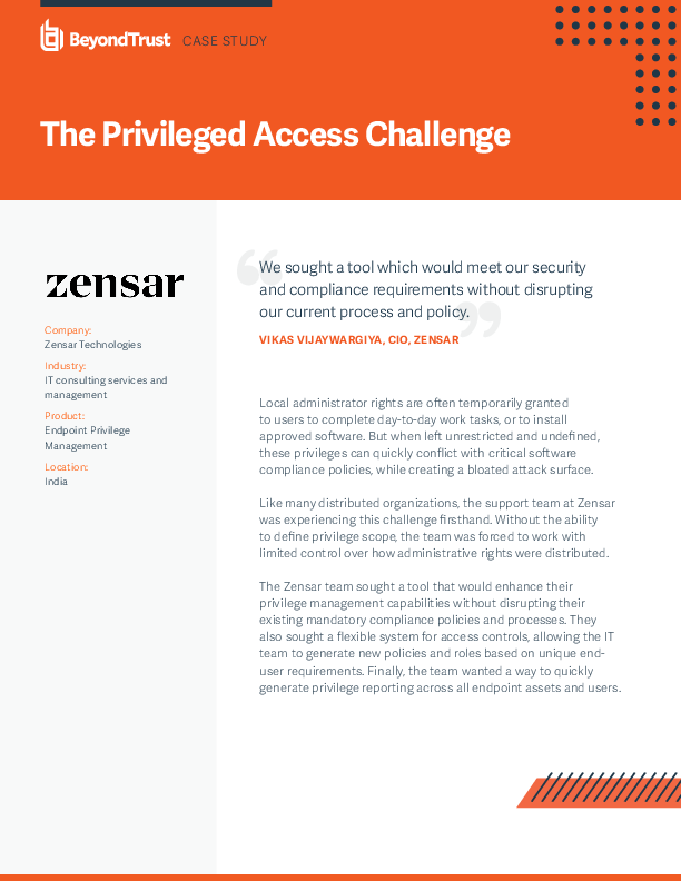 The Privileged Access Challenge