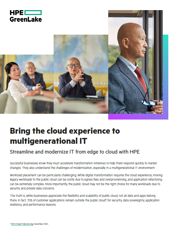 Bring the cloud experience to multigenerational IT