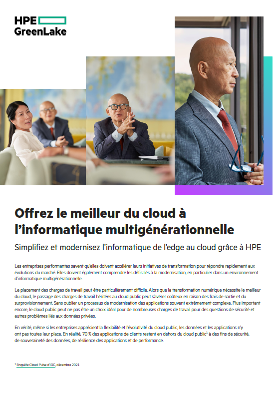 Offrez le meilleur du cloud à l’informatique multigénérationnelle