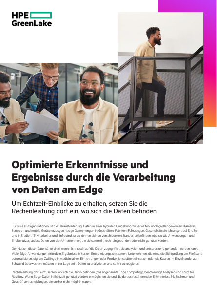 Optimierte Erkenntnisse und Ergebnisse durch die Verarbeitung von Daten am Edge