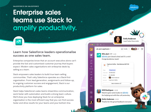 Enterprise sales teams use Slack to amplify productivity