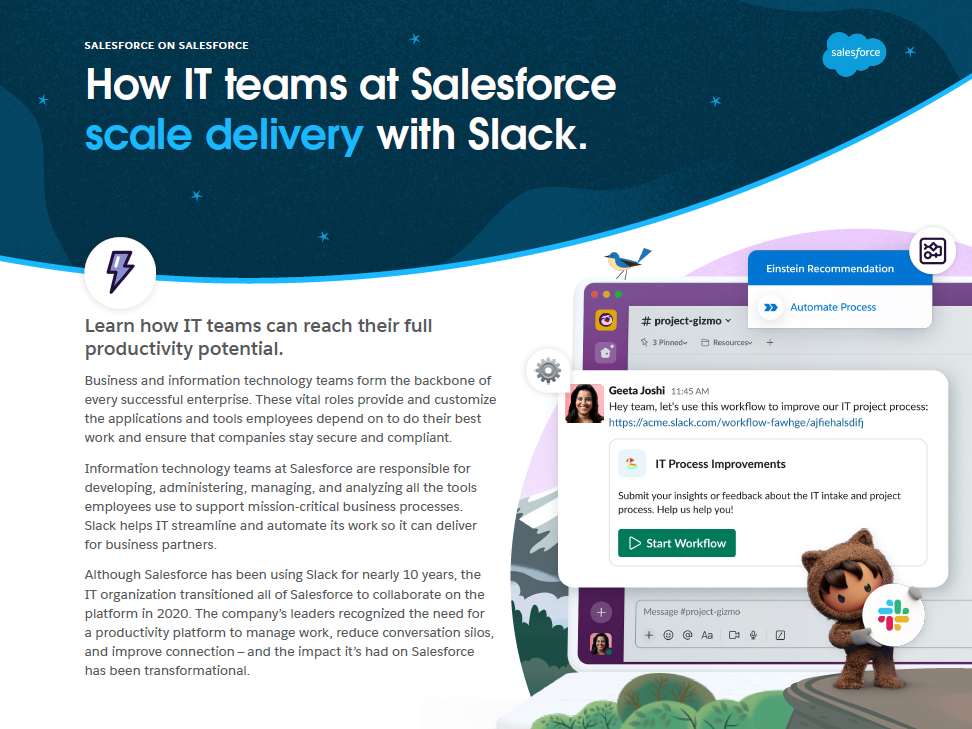 How IT teams at Salesforce scale delivery with Slack.