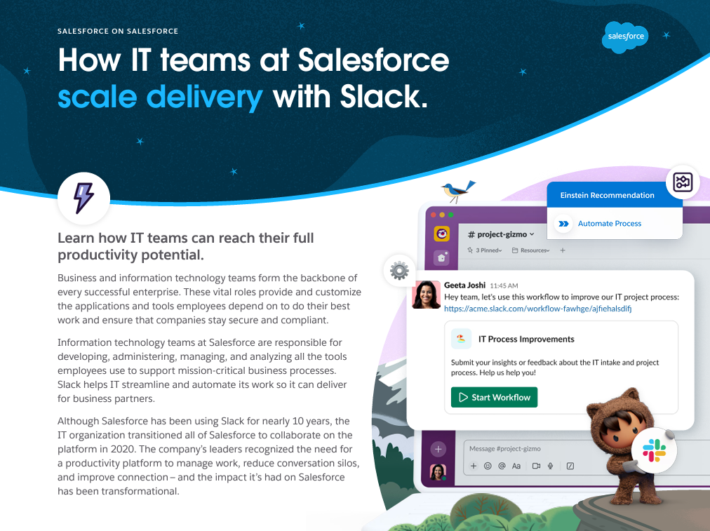 How IT teams at Salesforce scale delivery with Slack.