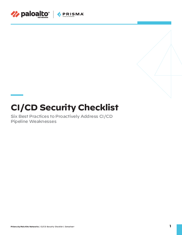 CI/CD Security Checklist: Six Best Practices to Proactively Address CI/CD Pipeline Weaknesses