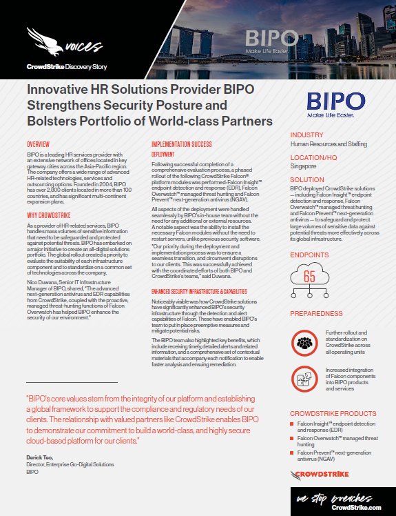 Innovative HR Solutions Provider BIPO Strengthens Security Posture and Bolsters Portfolio of World-class Partners