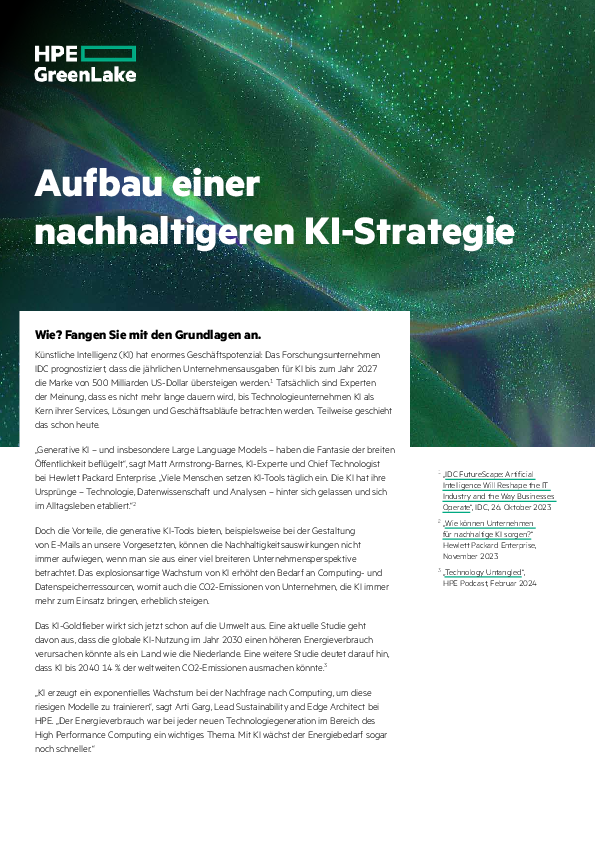 Aufbau einer  nachhaltigeren KI-Strategie 