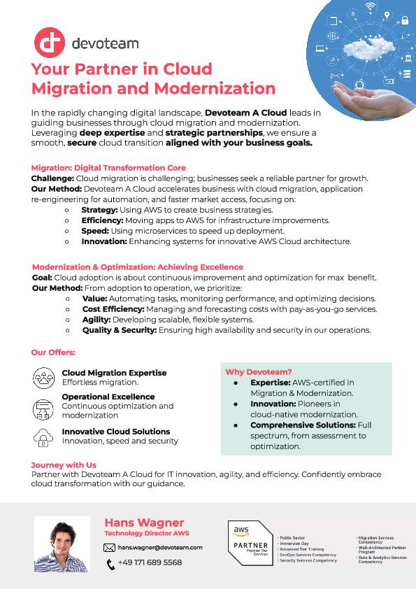 devoteam - your partner in cloud migration and modernization