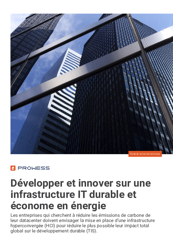 Développer et innover sur une  infrastructure IT durable et  économe en énergie