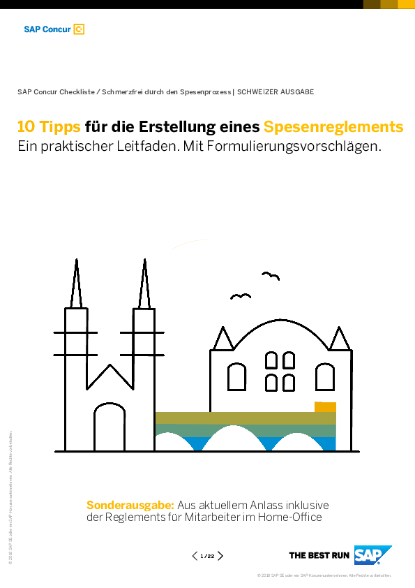 10 Tipps für die Erstellung eines Spesenreglements Ein praktischer Leitfaden. Mit Formulierungsvorschlägen.