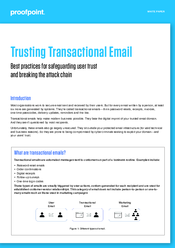 Trusting Transactional Email - Best practices for safeguarding user trust and breaking the attack chain
