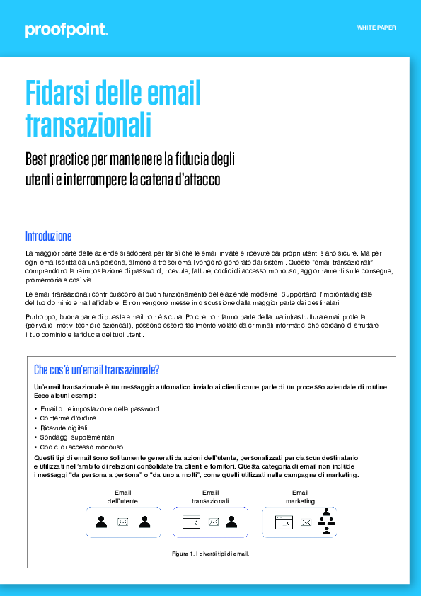 Fidarsi delle email  transazionali - Best practice per mantenere la fiducia degli  utenti e interrompere la catena d’attacco