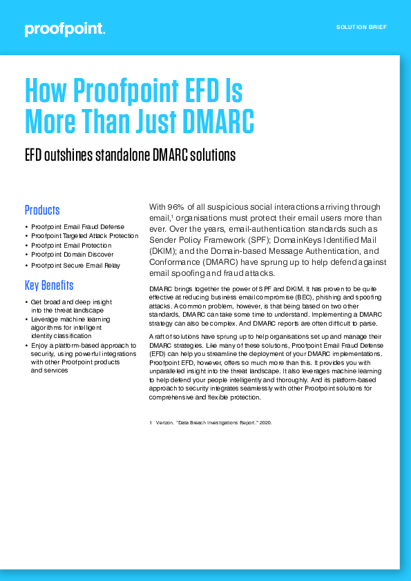 How Proofpoint EFD Is More Than Just DMARC