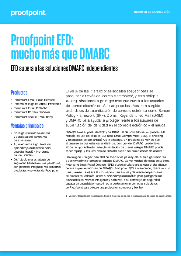 Proofpoint EFD: mucho más que DMARC