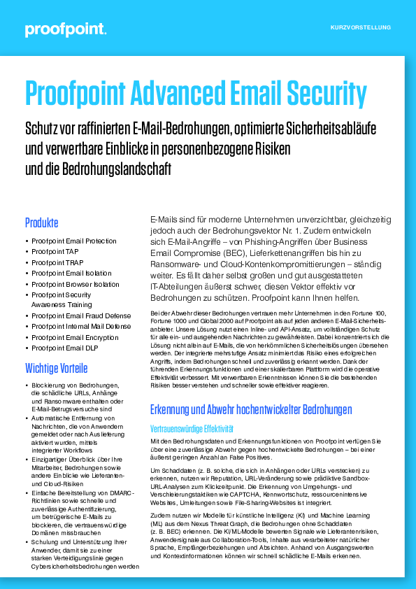 Proofpoint Advanced Email Security