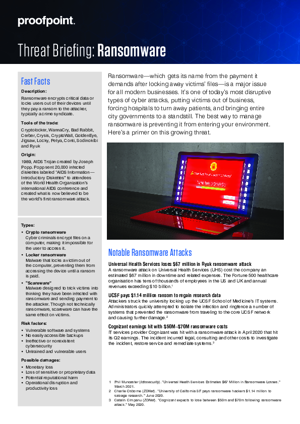 Threat Briefing: Ransomware