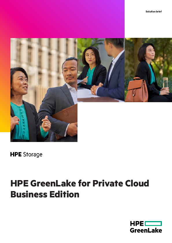 HPE GreenLake for Private Cloud Business Edition