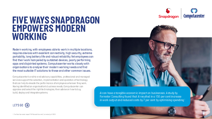 FIVE WAYS SNAPDRAGON EMPOWERS MODERN WORKING