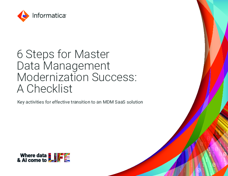 6 steps for successful master data management modernization