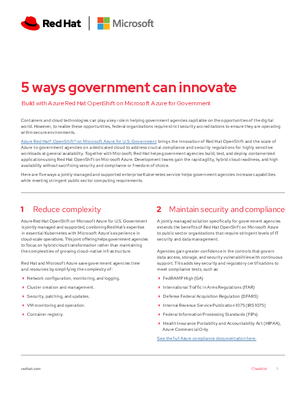 5 ways government can innovate: A checklist