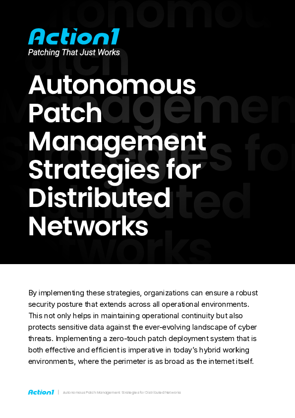 Autonomous Patch Management Strategies for Distributed Networks