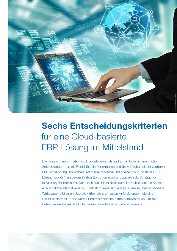 Sechs Entscheidungskriterien für eine Cloud-basierte ERP-Lösung im Mittelstand