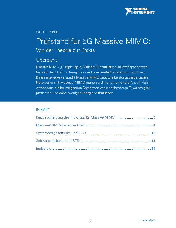 Prüfstand für 5G Massive MIMO