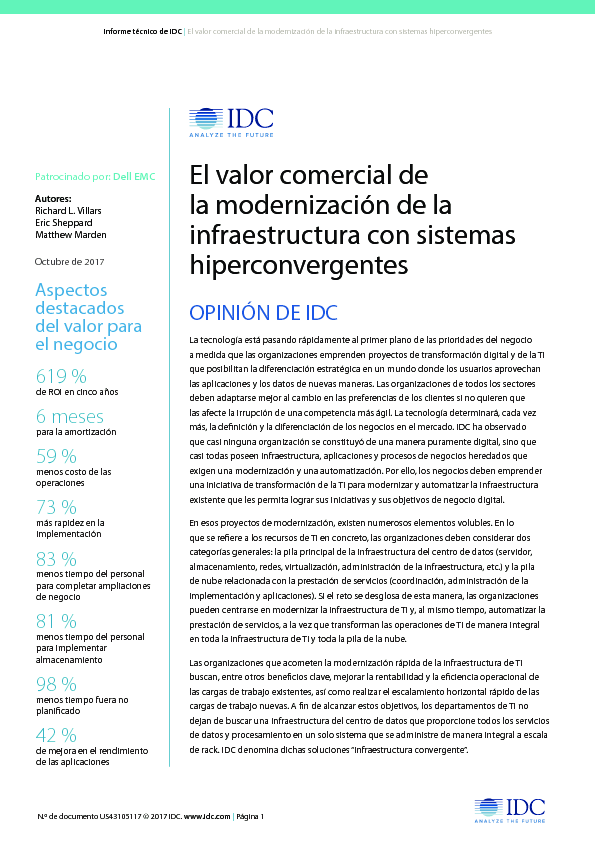 El valor comercial de la modernización de la infraestructura con sistemas hiperconvergentes