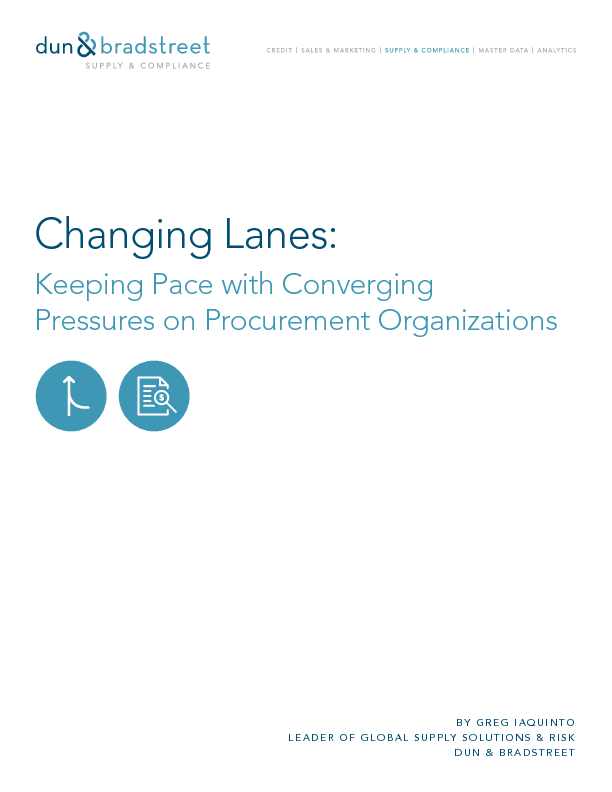 Changing Lanes: Keeping Pace with Converging Pressures on Procurement Organizations