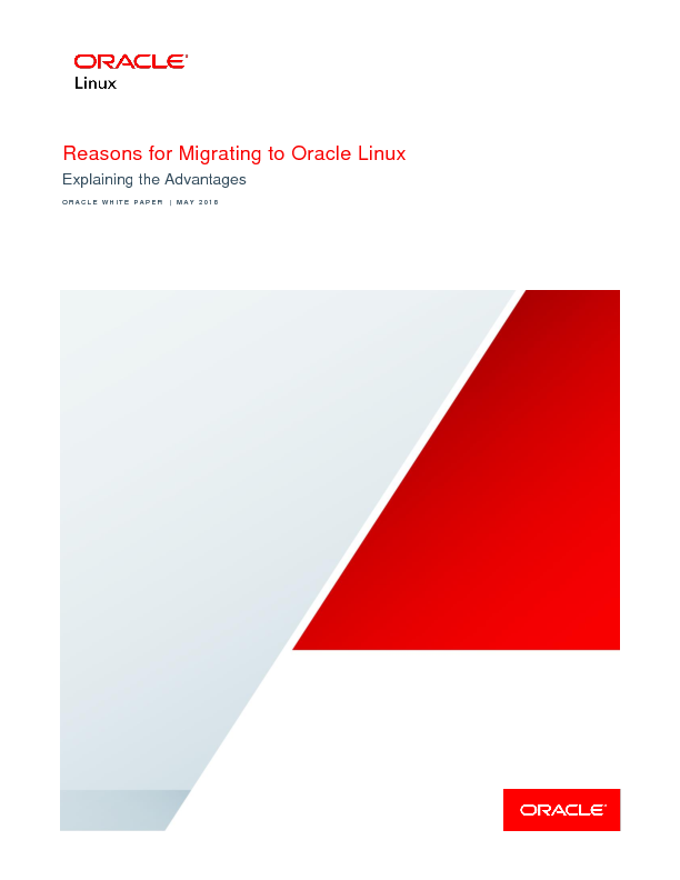 Reasons for Migration to Oracle Linux