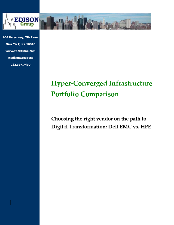 Hyper-Converged Infrastructure Portfolio Comparison