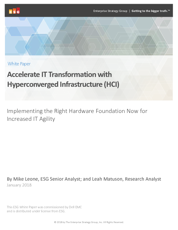 Accelerate IT Transformation with Hyperconverged Infrastructure (HCI)