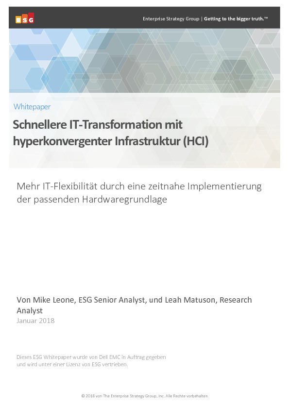 Schnellere IT-Transformation mit hyperkonvergenter Infrastruktur (HCI)