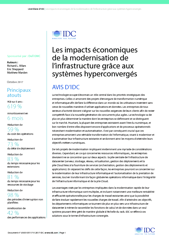 Les impacts économiques de la modernisation de l’infrastructure grâce aux systèmes hyperconvergés