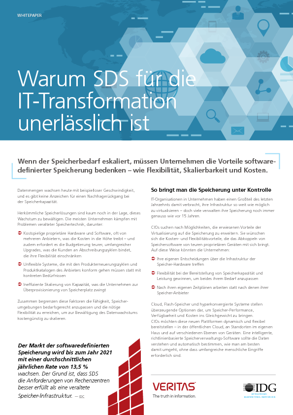 Warum SDS für die IT-Transformation unerlässlich ist