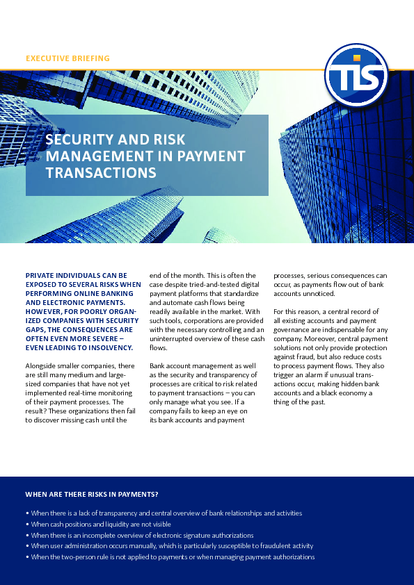 Security and Risk Management in Payment Transactions